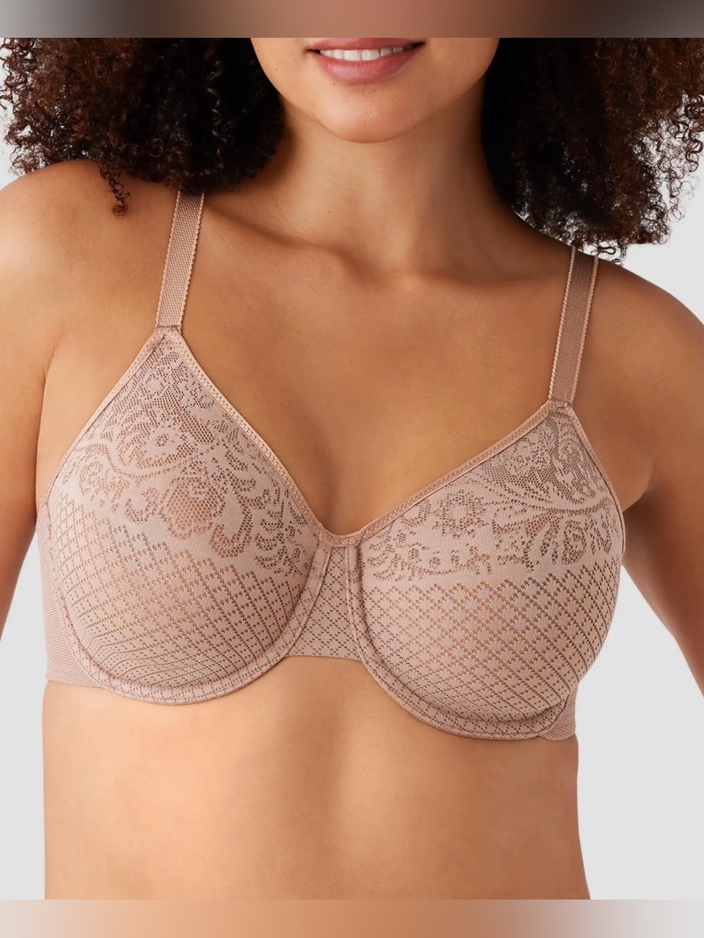 Wacoal Visual Effects Minimizer Bra 34C Beige Underwire Full Coverage 857210 EUC